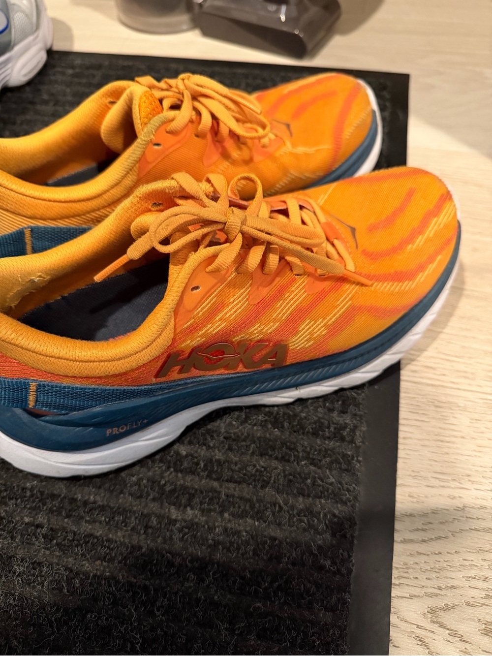 Hoka Womens Orange Cushion Running Shoes Size 6.5B